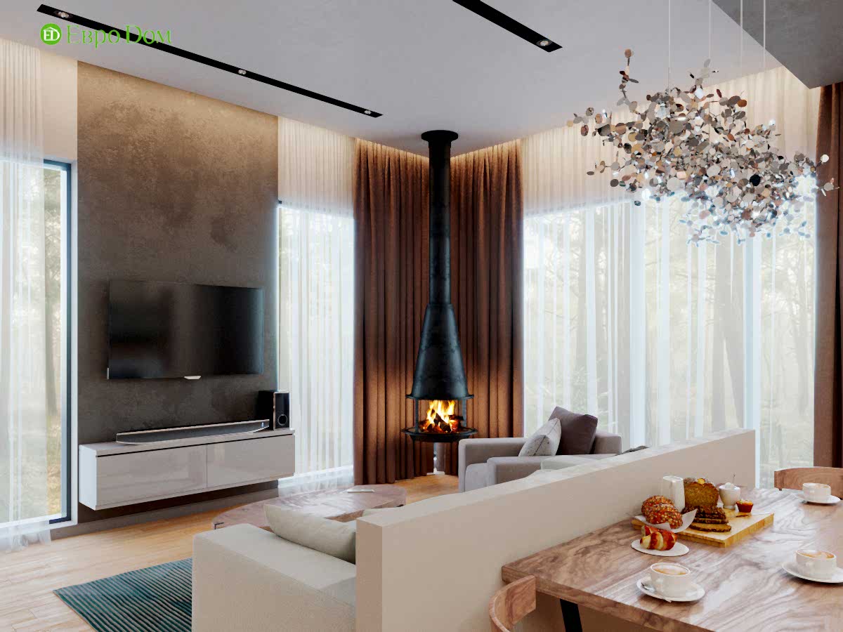 Дизайн интерьера трехкомнатной квартиры 130 кв. м в стиле эко-минимализм. Фото 06