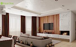 Дизайн интерьера четырехкомнатной квартиры 123 кв.м. по адресу г. Алматы, ул. Зоологическая, д. 30, к. 2. Фото 1