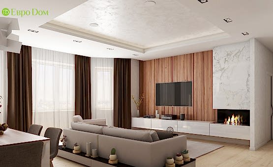 Дизайн интерьера четырехкомнатной квартиры 123 кв.м. по адресу г. Алматы, ул. Зоологическая, д. 30, к. 2. Фото 1