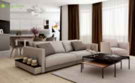 Дизайн интерьера четырехкомнатной квартиры 123 кв.м. по адресу г. Алматы, ул. Зоологическая, д. 30, к. 2. Фото 2