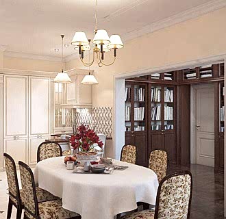 Дизайн трехкомнатной квартиры 173 кв. м в английском стиле. Фото проекта