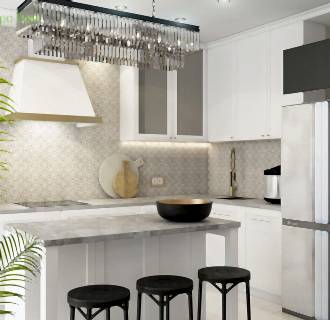 Дизайн четырехкомнатной квартиры 103 кв. м в стиле ар-деко. Фото проекта