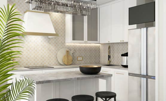 Дизайн интерьера четырехкомнатной квартиры 103 кв.м. по адресу г.Алматы, ул. Пресненский Вал, д. 14, к.2, ЖК «Пресненский Вал 14». Фото 2