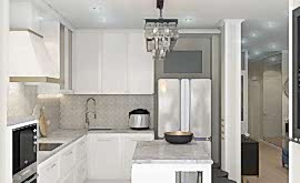 Дизайн интерьера четырехкомнатной квартиры 103 кв.м. по адресу г.Алматы, ул. Пресненский Вал, д. 14, к.2, ЖК «Пресненский Вал 14». Фото 3