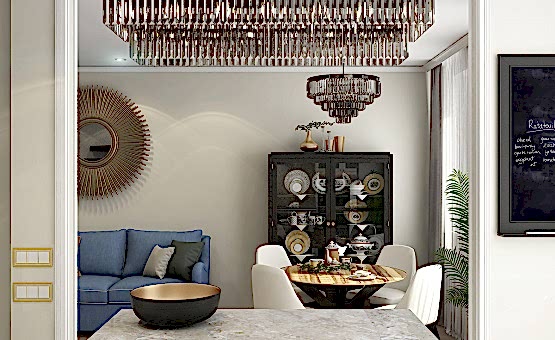 Дизайн интерьера четырехкомнатной квартиры 103 кв.м. по адресу г.Алматы, ул. Пресненский Вал, д. 14, к.2, ЖК «Пресненский Вал 14». Фото 4