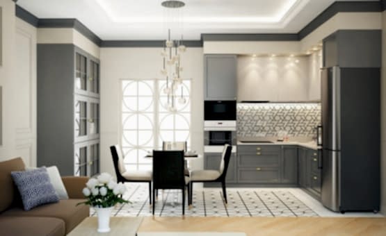 Дизайн интерьера трехкомнатной квартиры