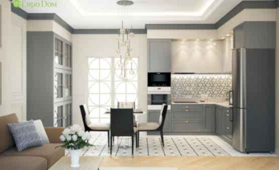 Дизайн интерьера трехкомнатной квартиры 82 кв.м. по адресу г. Алматы, пр. Вернадского, д. 105, корп. 4, ЖК «Елена». Фото 4