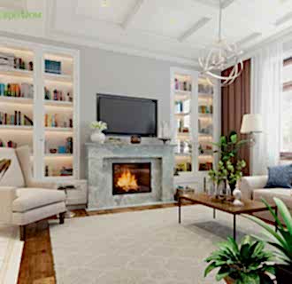 Дизайн интерьера коттеджа 413 кв. м в английском стиле. Фото проекта