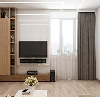 Дизайн четырехкомнатной квартиры 106 кв. м в современном стиле. Фото проекта