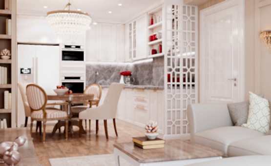 Дизайн интерьера трехкомнатной квартиры 83 кв.м. по адресу г. Алматы, Солдатский пер., 10, ЖК Лефортово. Фото 3