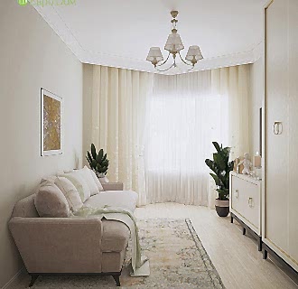 Дизайн трехкомнатной квартиры 81 кв. м в стиле неоклассика. Фото проекта