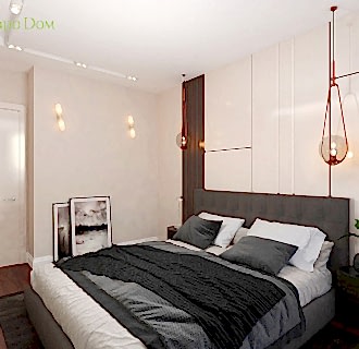 Дизайн двухкомнатной квартиры 70 кв. м в современном стиле. Фото проекта