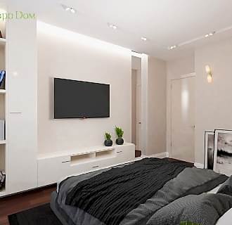 Дизайн двухкомнатной квартиры 70 кв. м в современном стиле. Фото проекта