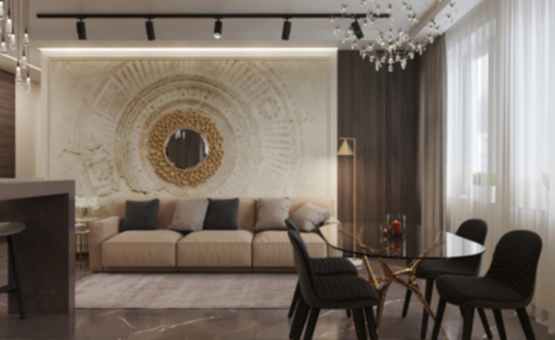 Дизайн интерьера 2-комнатной квартиры 64 кв.м. по адресу г. Алматы, Серпуховский вал, д. 3. Фото 2