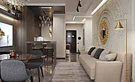 Дизайн интерьера 2-комнатной квартиры 64 кв.м. по адресу г. Алматы, Серпуховский вал, д. 3. Фото 4