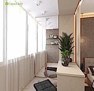 Дизайн однокомнатной квартиры 41 кв. м в современном стиле. Фото проекта