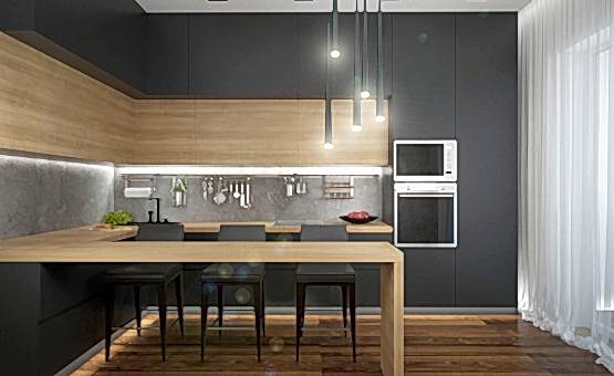 Дизайн интерьера квартиры в новостройке 93 кв.м. по адресу г. Алматы, ул. Мельникова, д. 3, корп. 2. Фото 3