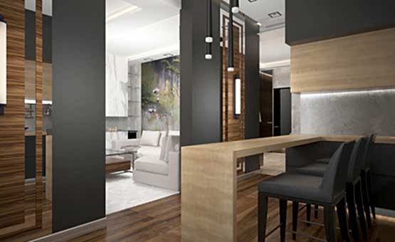 Дизайн интерьера квартиры в новостройке 93 кв.м. по адресу г. Алматы, ул. Мельникова, д. 3, корп. 2. Фото 4