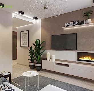 Дизайн двухкомантной квартиры 57 кв. м в современном стиле. Фото проекта