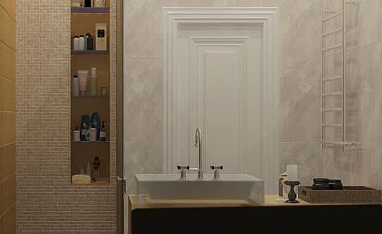 Дизайн интерьера 2-комнатной квартиры 60 кв.м. по адресу г. Алматы, Астрадамский пр-д, д. 4а, к. 2, ЖК Северные ворота. Фото 3