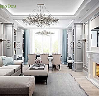 Дизайн трехкомнатной квартиры 90 кв. м в стиле неоклассика. Фото проекта