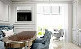 Дизайн интерьера квартиры 90 кв.м. по адресу г. Алматы, Мосфильмовская, д. 88, к. 3, ЖК Мосфильмовский. Фото 3