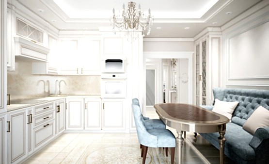 Дизайн интерьера квартиры 90 кв.м. по адресу г. Алматы, Мосфильмовская, д. 88, к. 3, ЖК Мосфильмовский. Фото 4