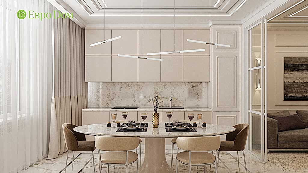 Дизайн 4-комнатной квартиры в современном стиле. Фото 029