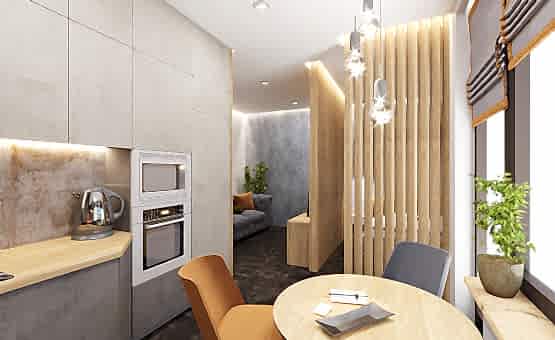 Дизайн интерьера 1-комнатной квартиры