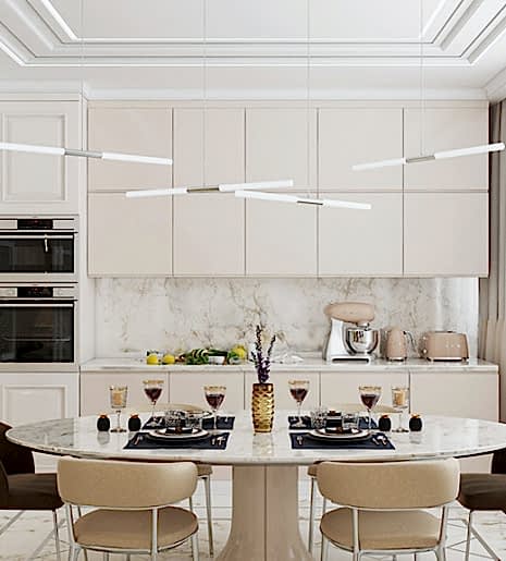 Дизайн четырехкомнатной квартиры 134 кв. м в современном стиле. Фото проекта