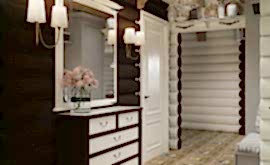 Дизайн интерьера деревянного дома 60 кв.м. по адресу Владимирская обл. Александровский р-н, д.Маренкино, пос. «Золотые сосны». Фото 1