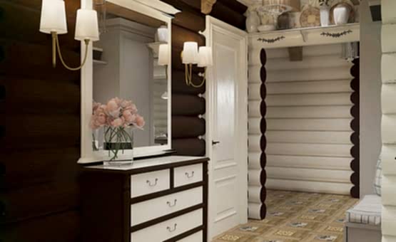 Дизайн интерьера деревянного дома 60 кв.м. по адресу Владимирская обл. Александровский р-н, д.Маренкино, пос. «Золотые сосны». Фото 1