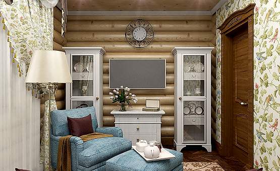 Дизайн интерьера деревянного дома 190 кв.м. по адресу Тверская область, СНТ 