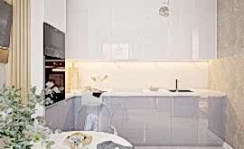 Дизайн интерьера 2-комнатной квартиры 70 кв.м. по адресу г. Алматы, ул. Краснобогатырская, д. 24, ЖК Яуза Парк. Фото 4