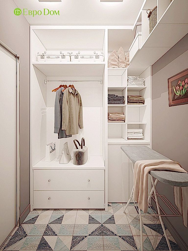 Дизайн двухкомнатной квартиры 70 кв. м в современном стиле. Фото 013