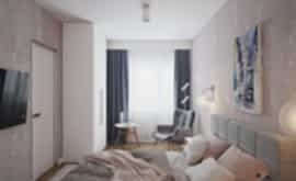 Дизайн интерьера 2-комнатной квартиры 70 кв.м. по адресу г. Алматы, ул. Краснобогатырская, д. 24, ЖК Яуза Парк. Фото 1