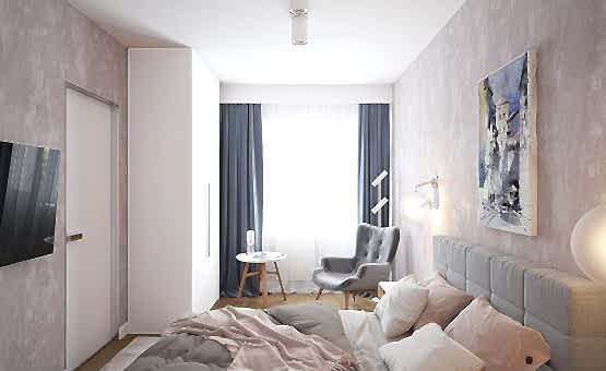 Дизайн интерьера 2-комнатной квартиры 70 кв.м. по адресу г. Алматы, ул. Краснобогатырская, д. 24, ЖК Яуза Парк. Фото 1