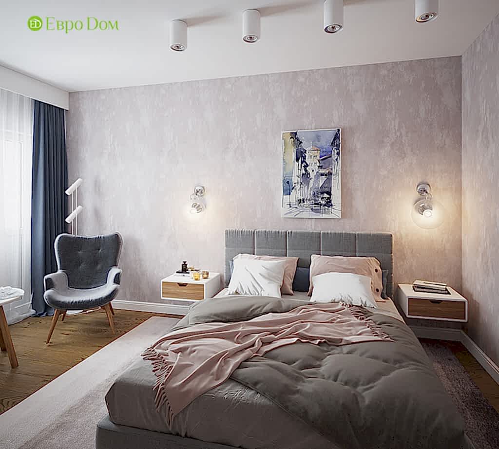 Дизайн двухкомнатной квартиры 70 кв. м в современном стиле. Фото 016