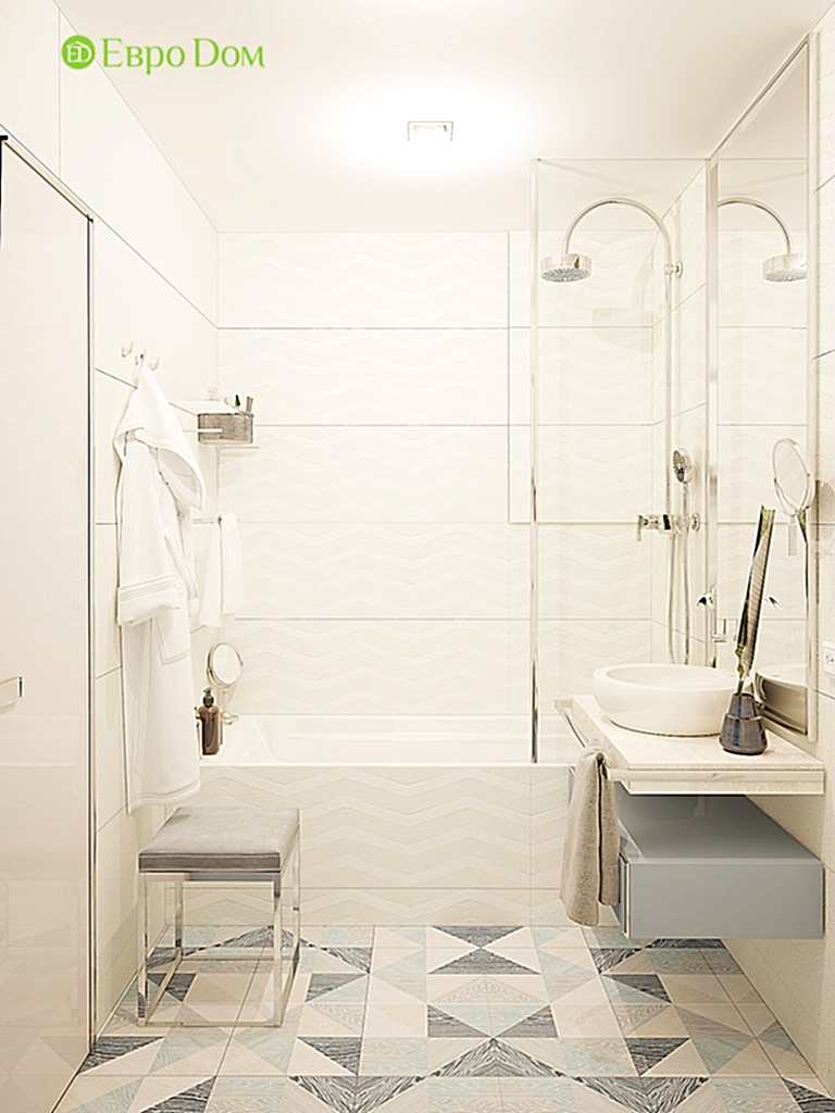 Дизайн двухкомнатной квартиры 70 кв. м в современном стиле. Фото 017