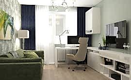 Дизайн интерьера 3-комнатной квартиры 120 кв.м. по адресу г. Алматы, 1-й Нагатинский пр-д, д. 11, к. 1, ЖК Скайфорт. Фото 1