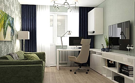 Дизайн интерьера 3-комнатной квартиры 120 кв.м. по адресу г. Алматы, 1-й Нагатинский пр-д, д. 11, к. 1, ЖК Скайфорт. Фото 1