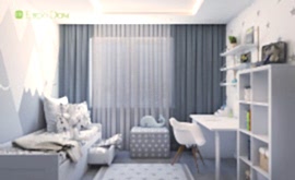 Дизайн интерьера 4-комнатной квартиры 104 кв.м. по адресу г. Алматы, Мичуринский проспект, д. 35. Фото 2