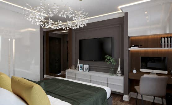 Дизайн интерьера 4-комнатной квартиры 114 кв.м. по адресу г. Алматы, ул. Озерная, д. 9, ЖК О7. Фото 4