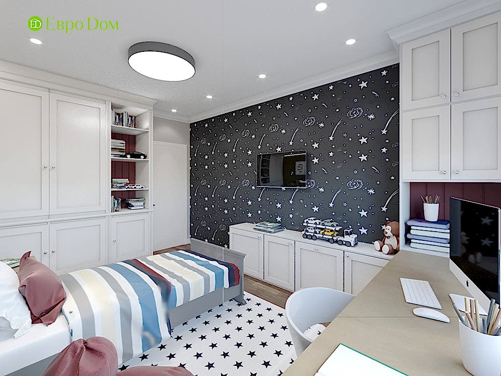 Дизайн четырехкомнатной квартиры 115 м2 в стиле неоклассика. Фото 014