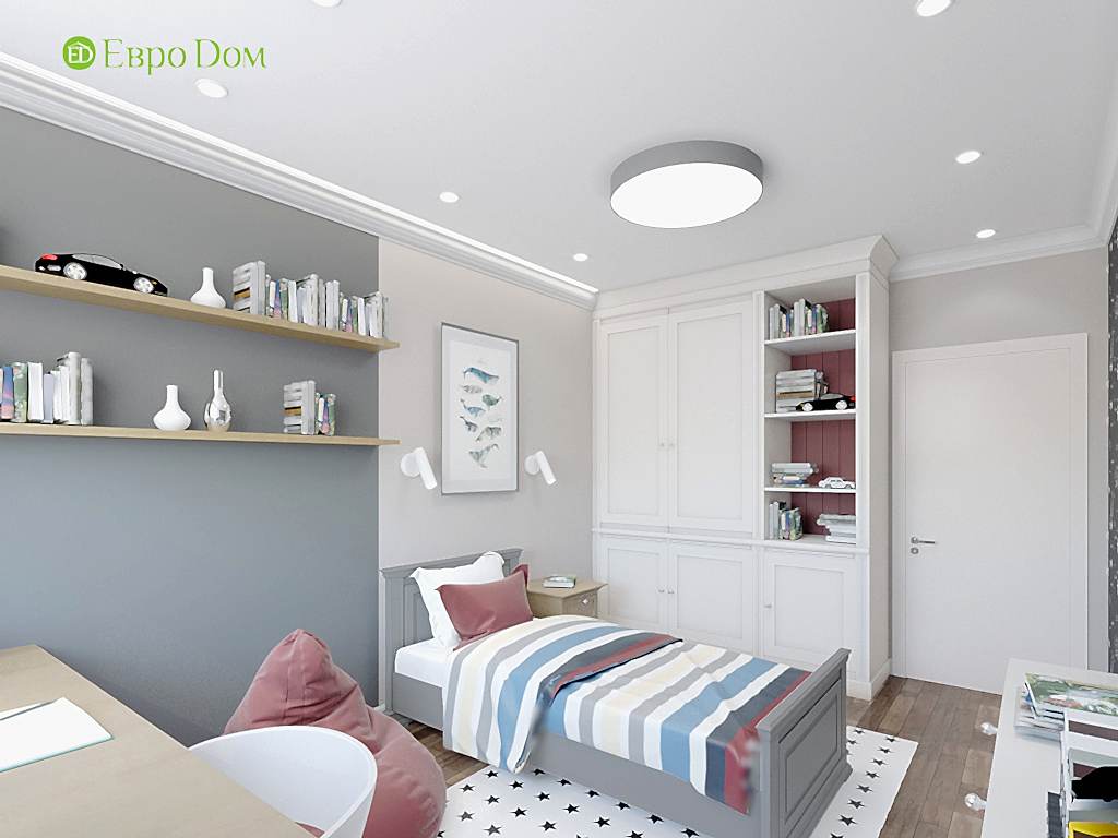 Дизайн четырехкомнатной квартиры 115 м2 в стиле неоклассика. Фото 015