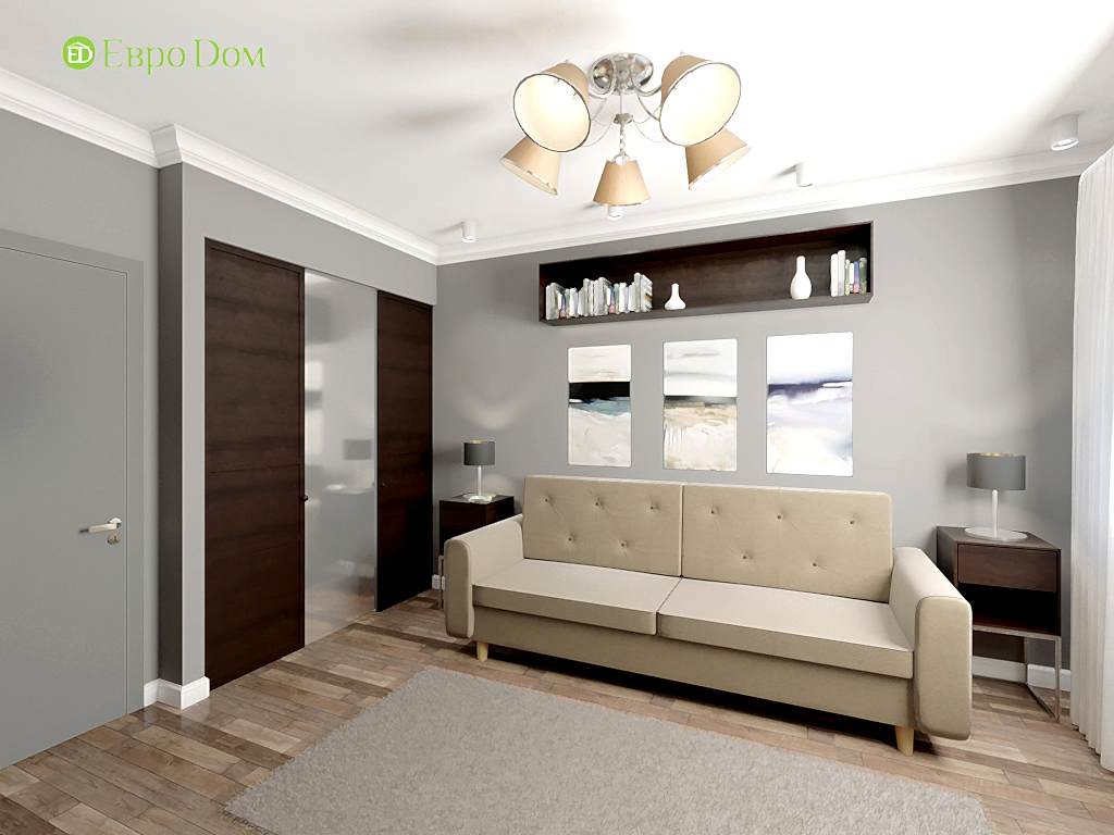 Дизайн четырехкомнатной квартиры 115 м2 в стиле неоклассика. Фото 016