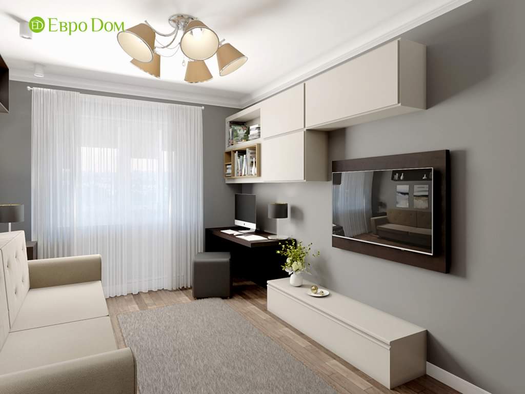 Дизайн четырехкомнатной квартиры 115 м2 в стиле неоклассика. Фото 017