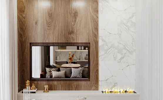 Дизайн интерьера 3-комнатной квартиры 95 кв.м. по адресу г. Алматы, ул. Авиационная, д. 77, к. 2, ЖК Алые Паруса. Фото 3