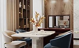 Дизайн интерьера 3-комнатной квартиры 95 кв.м. по адресу г. Алматы, ул. Авиационная, д. 77, к. 2, ЖК Алые Паруса. Фото 4