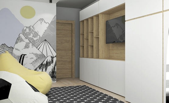 Дизайн интерьера 3-комнатной квартиры 106 кв.м. по адресу МО, Красногорский район, пос. Отрадненское, ул. Новотушинская,  д. 3, ЖК «Новое Тушино». Фото 2